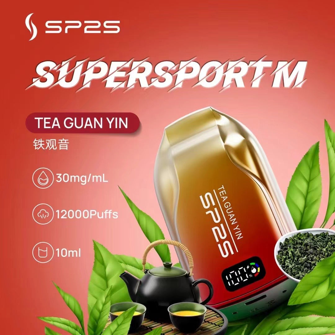 正品SP2S思博瑞 最新款sp2s一次性/拋棄式12000口 ，發光顯示屏，可充電電子煙 10ml超大容量