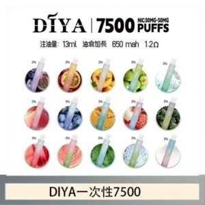 DIYA叮啞拋棄式7500 Puffs一次性電子煙3%