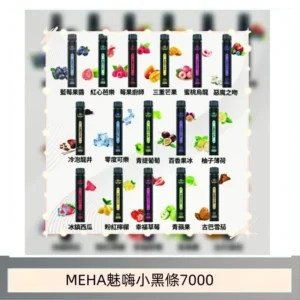 MEHA XBAR 魅嗨 小黑條7000口 拋棄式電子煙·續航持久