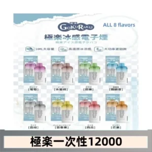 【8種口味】極楽 12000口一次性電子煙|超大容量 |口感絲滑|新品